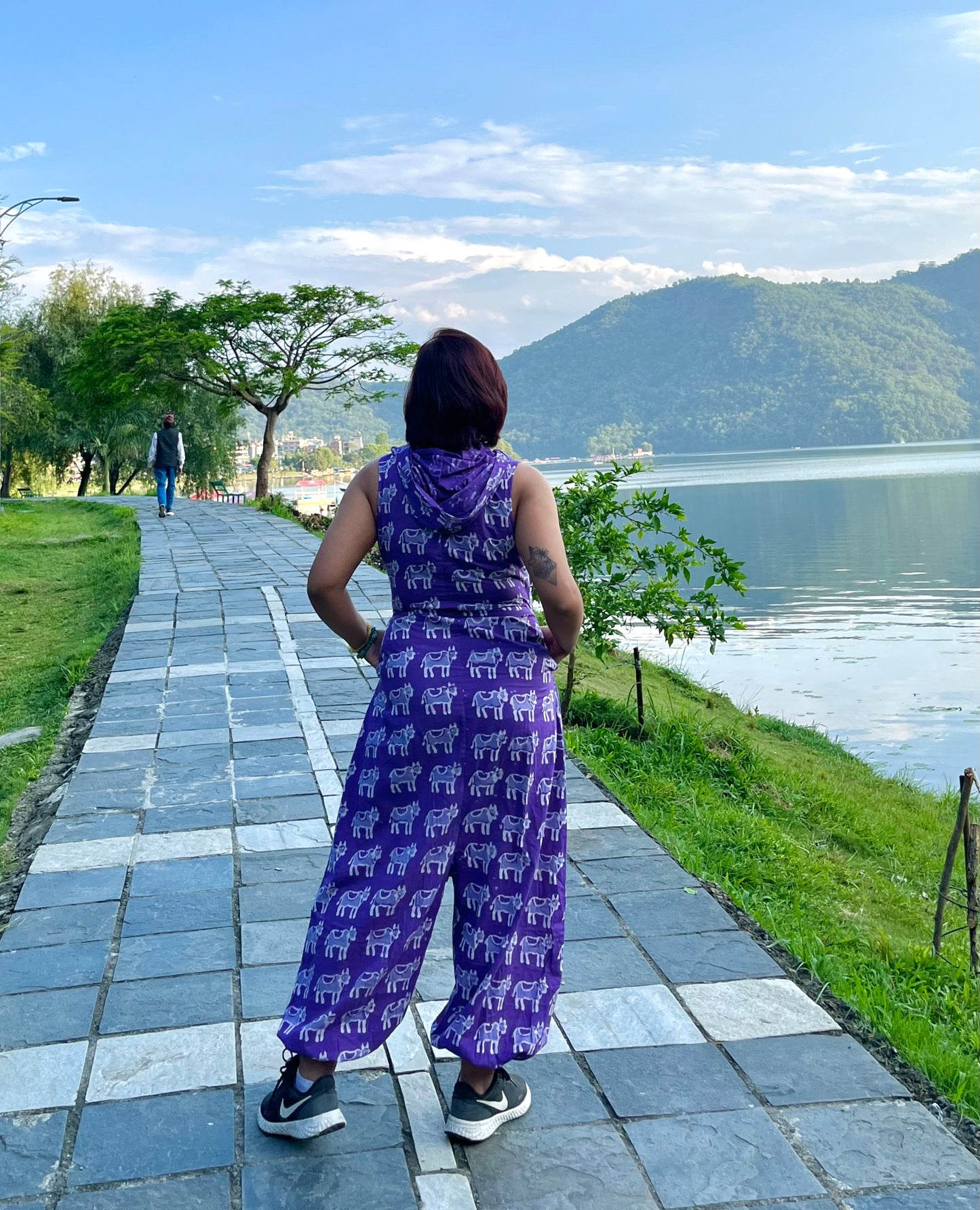 Moomoo Print Handblock Jumpsuit- New Launch