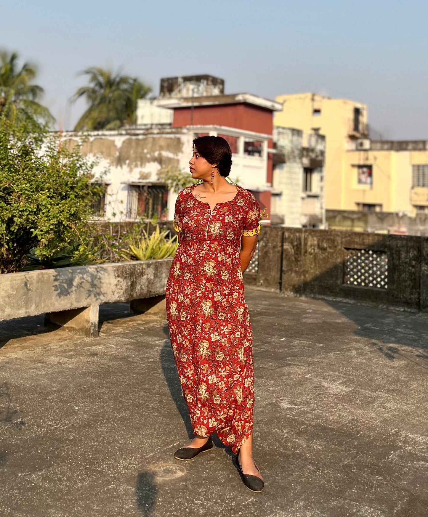 Leheriya Handblock Dhoti Jumpsuit- New Launch