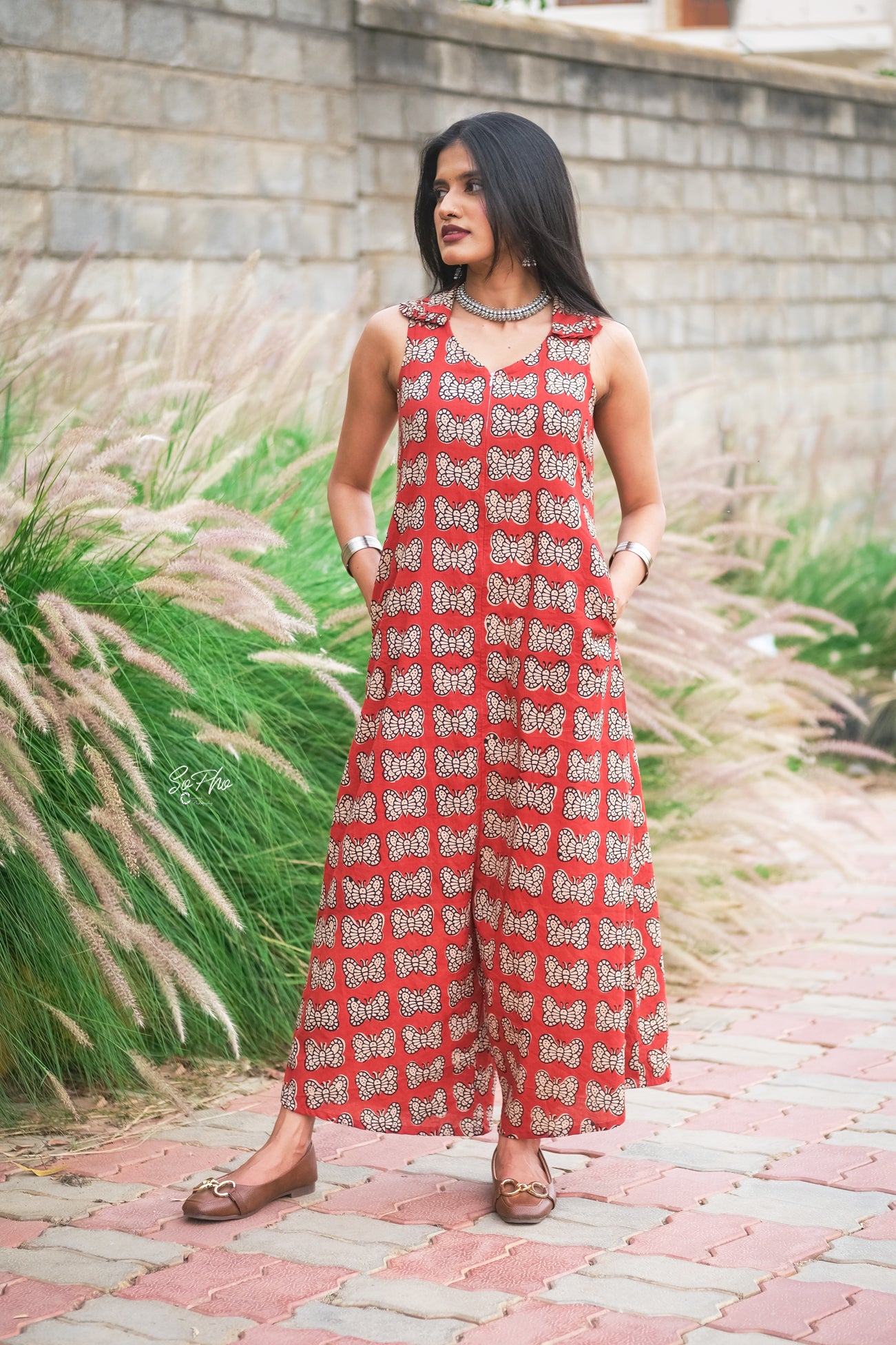 Surajmukhi Handblock Jumpsuit