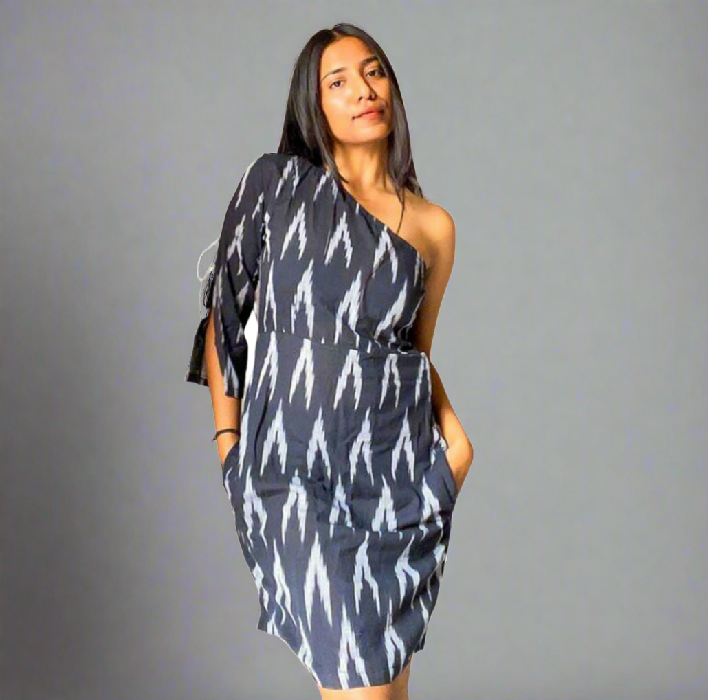 Kali Mirch Ikat Dress- Clearance