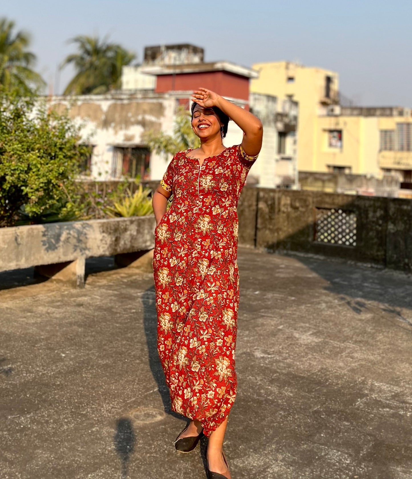 Leheriya Handblock Dhoti Jumpsuit- New Launch