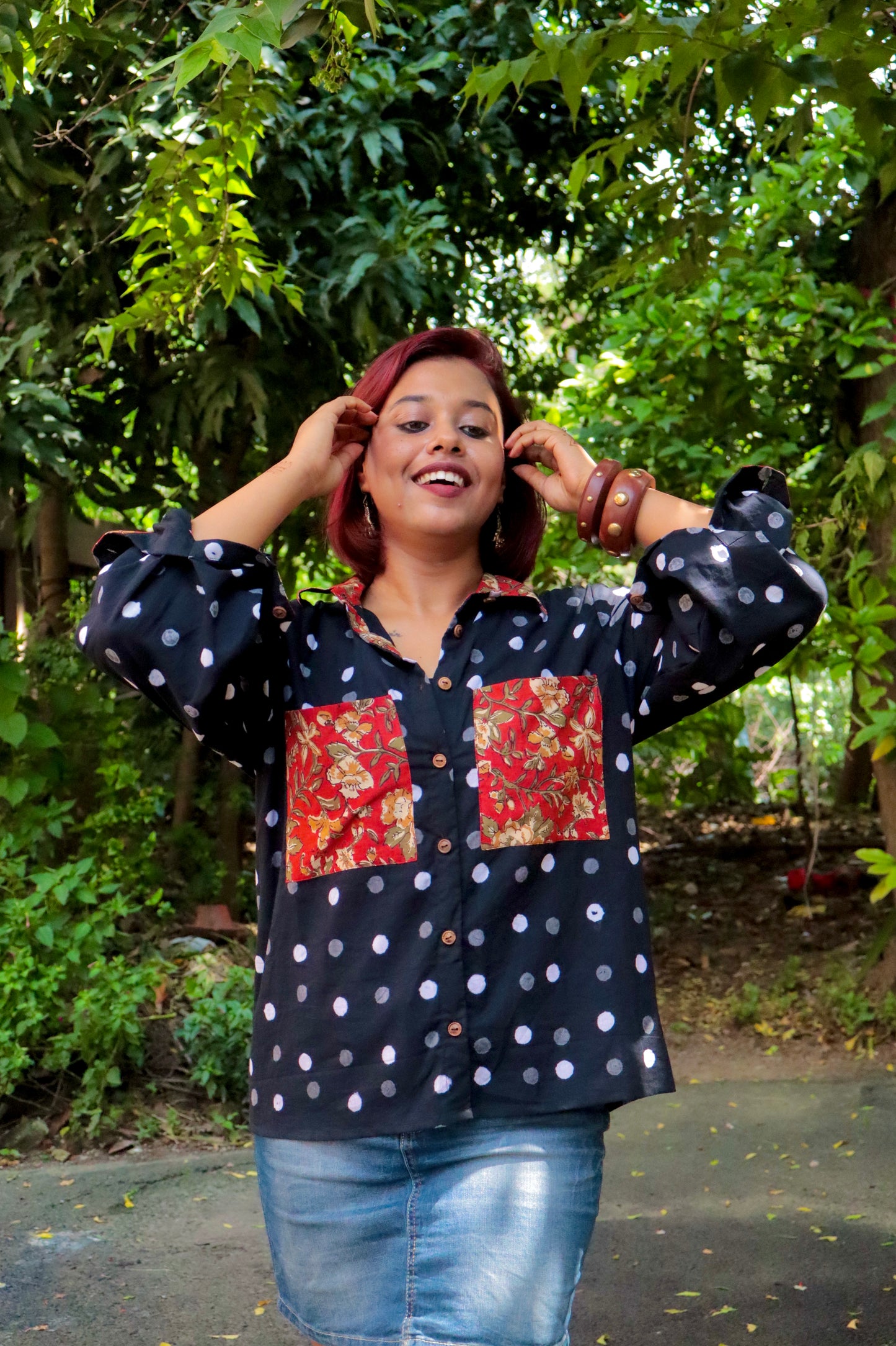 Polka Dot Drama Shirt - New Launch