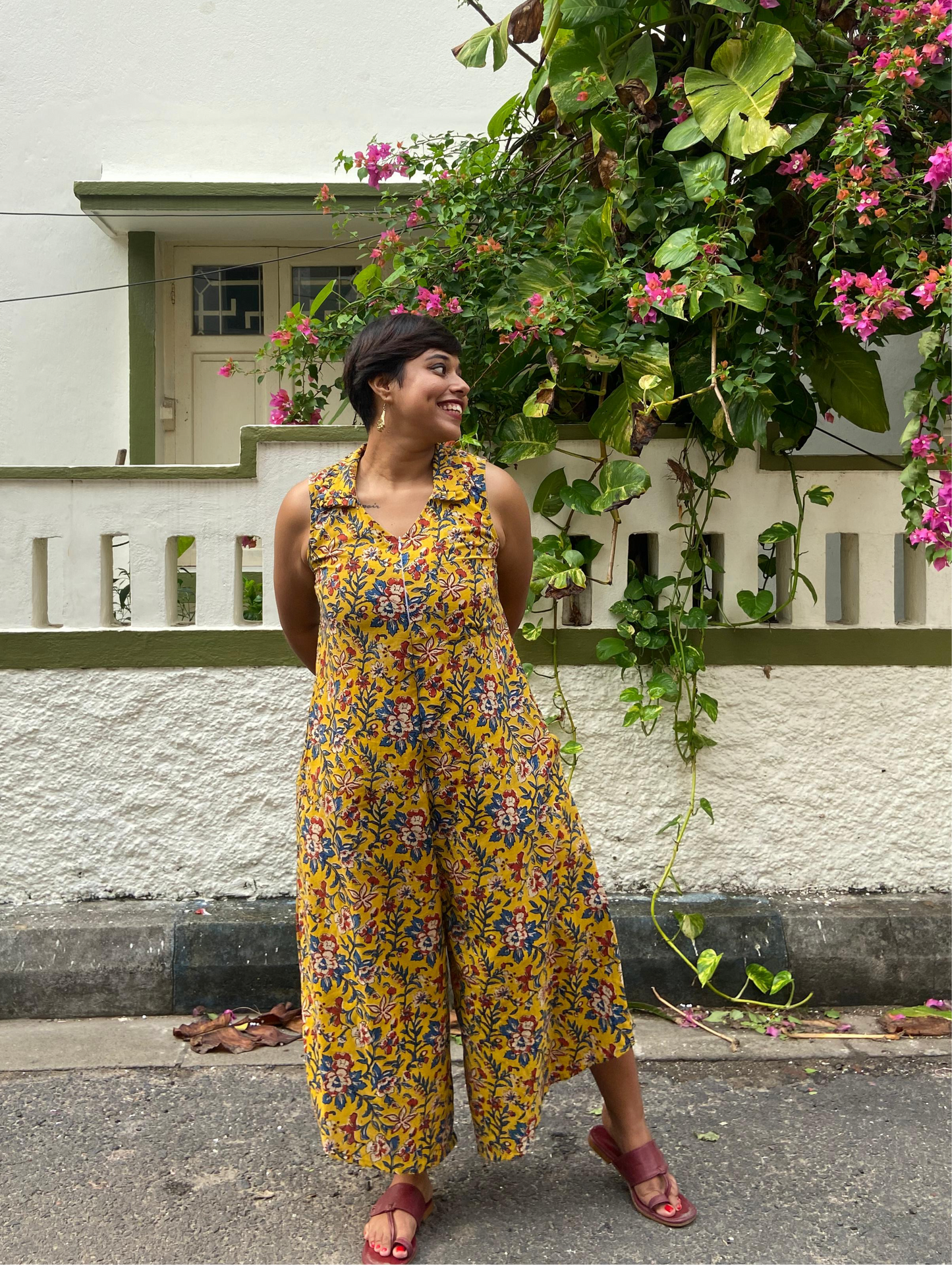 Surajmukhi Handblock Jumpsuit