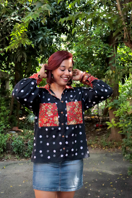 Polka Dot Drama Shirt - New Launch