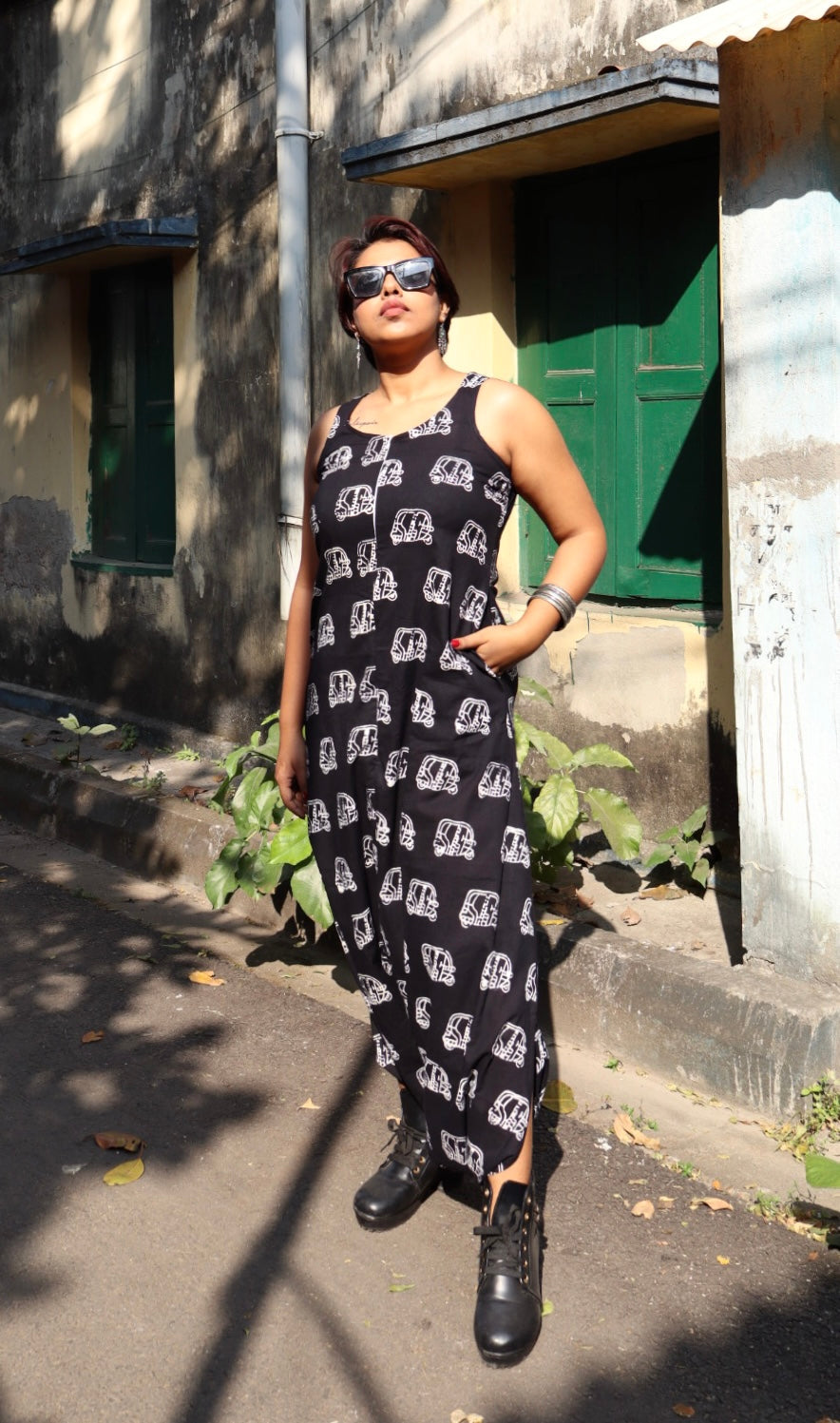 Dhunki Handblock Dhoti Jumpsuit- New Launch