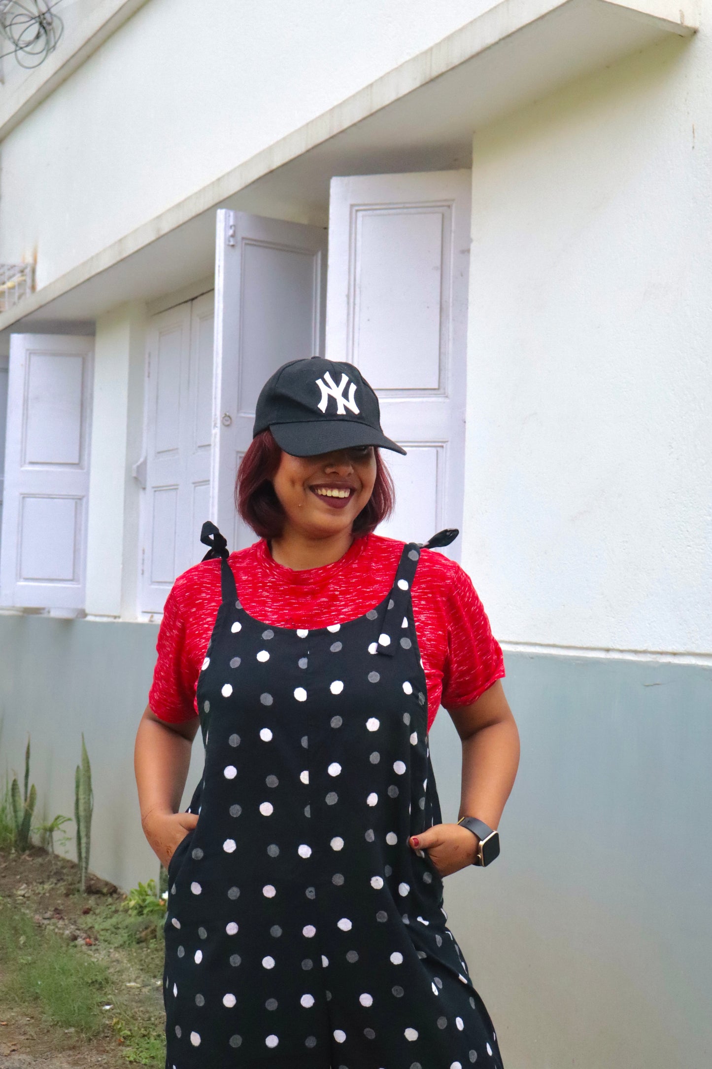 Raaha Polka Dot Tie-up Black Jumpsuit- New Launch