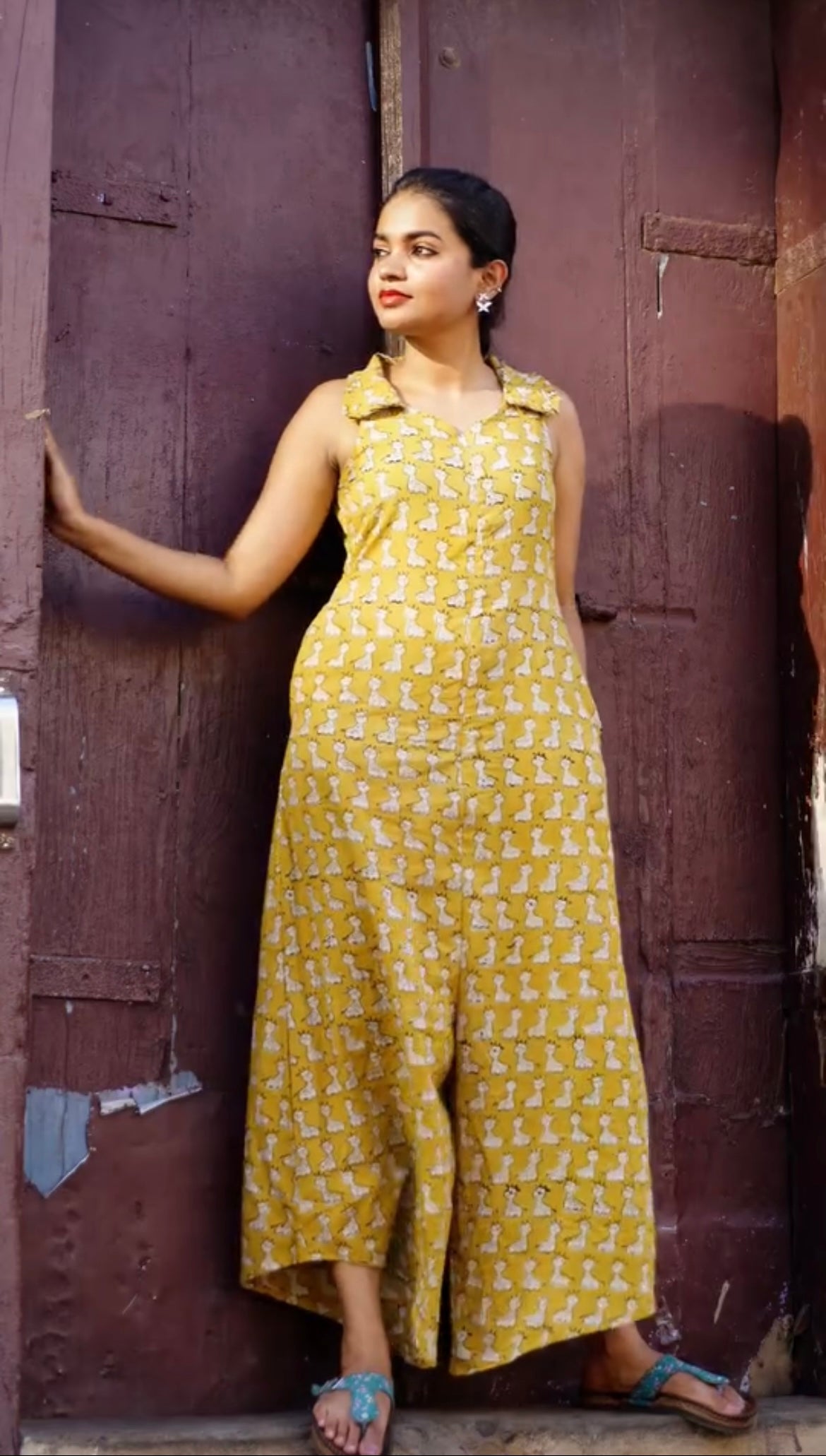 Surajmukhi Handblock Jumpsuit
