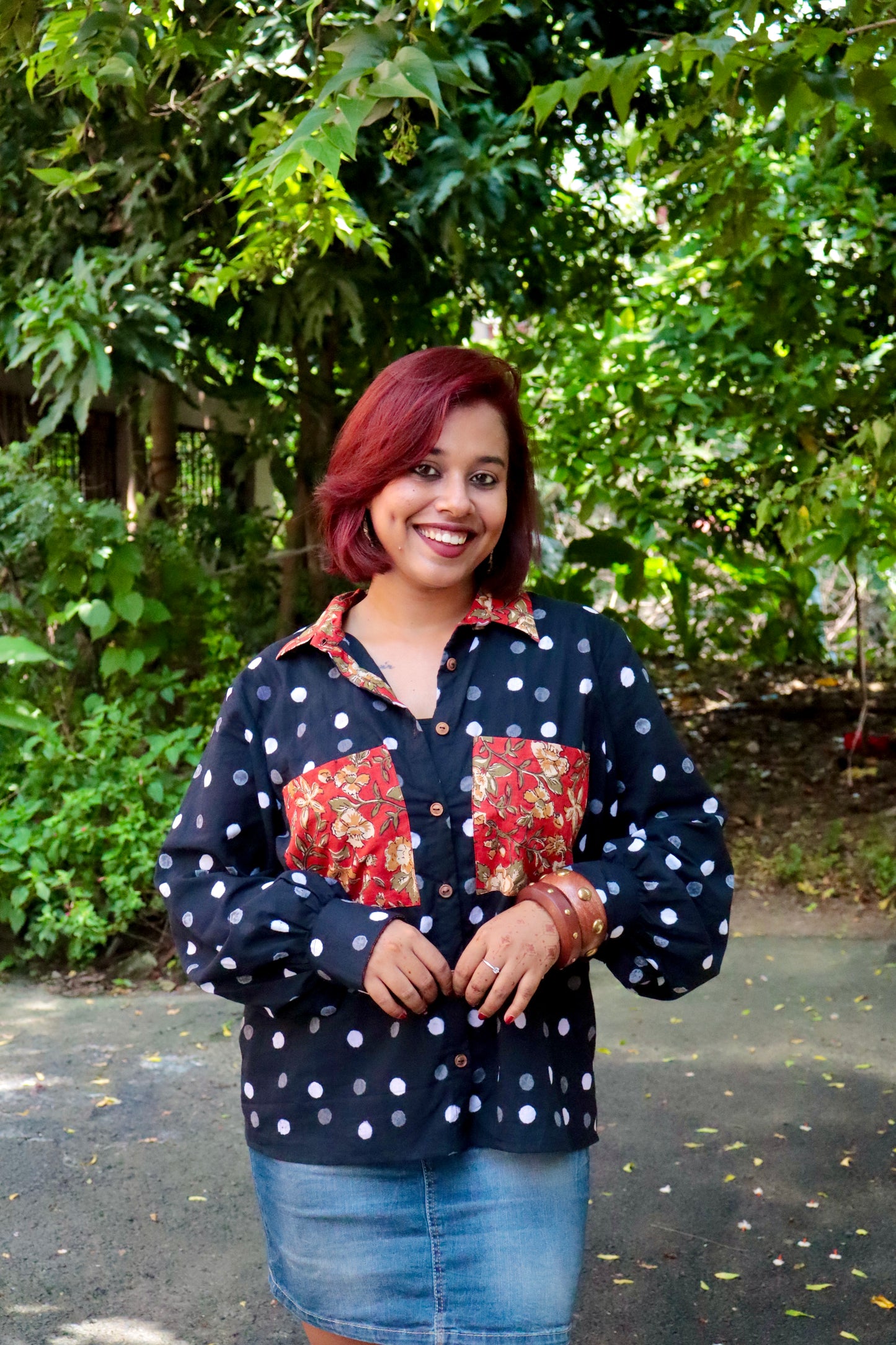 Polka Dot Drama Shirt - New Launch