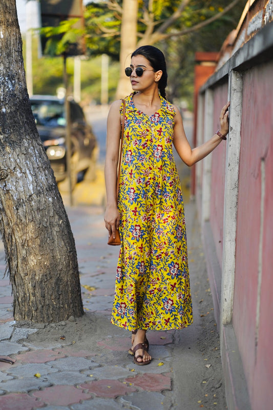 Surajmukhi Handblock Jumpsuit